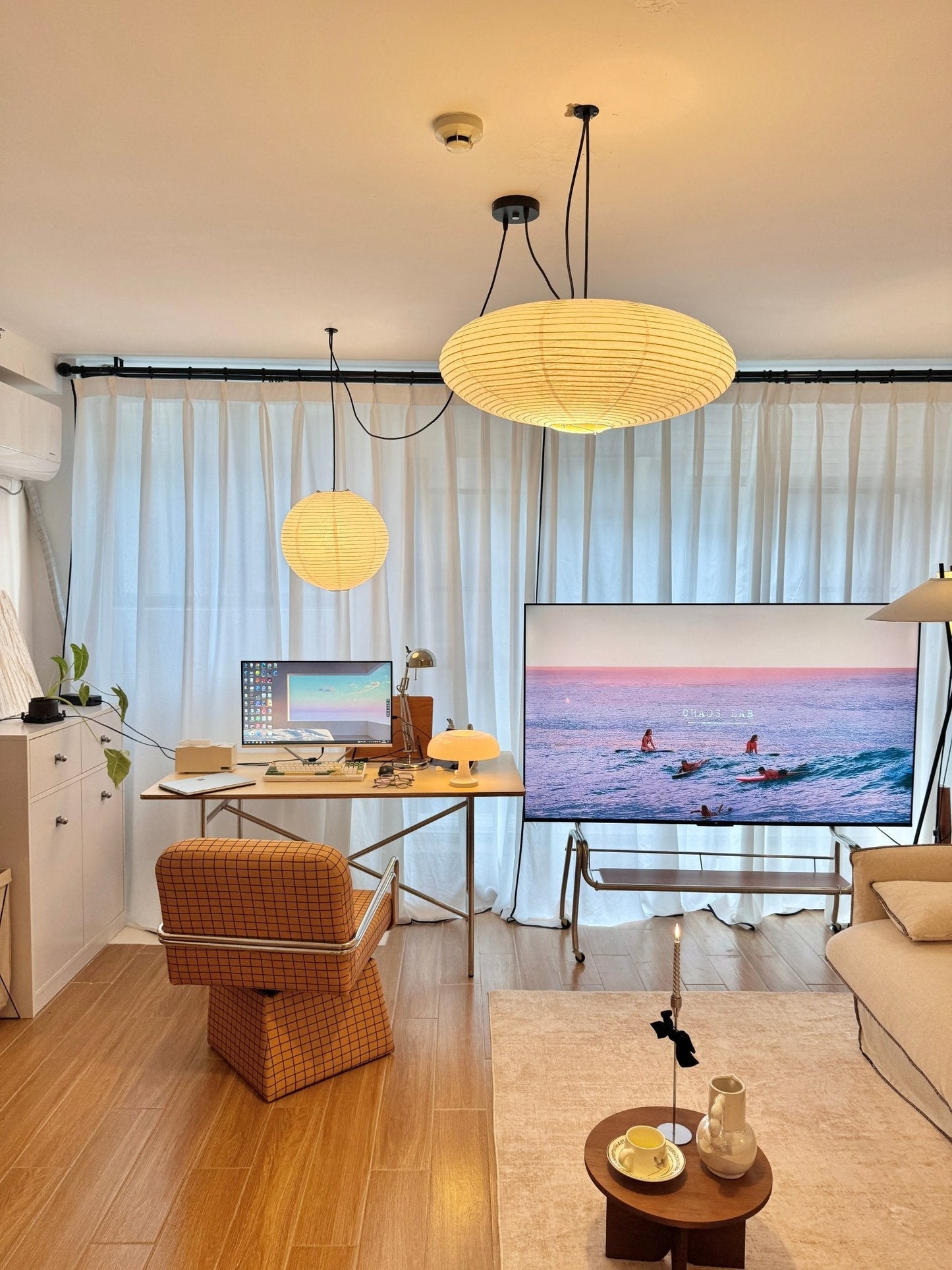 Washi Paper Whimsy Pendant Lamp