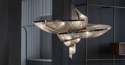 Spiral Elegance Chain Chandelier