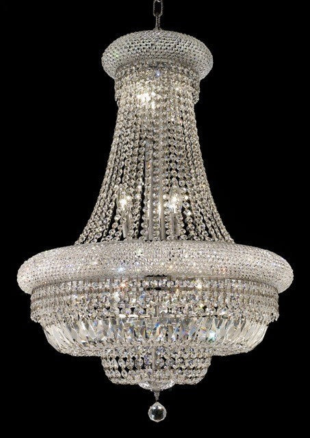 14 Light crystal chandelier chrome plated