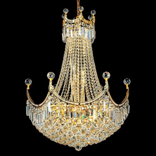 Gold plated 18 Light crystal Chandelier