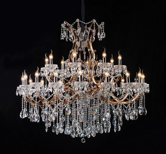Gold plated 24 light traditional crystal Chandelier