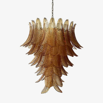 Amber Leaf Cascade Chandelier