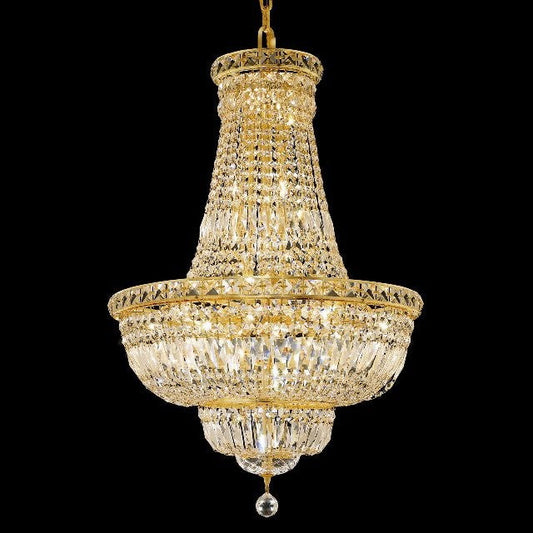 Gold plated 8 Light crystal Chandelier