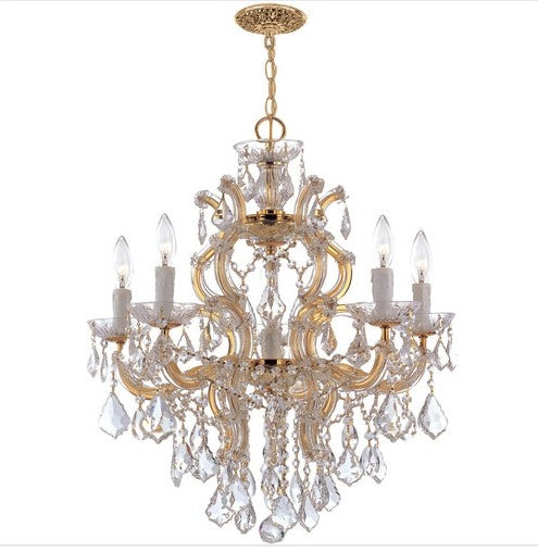 Five-Light Chandelier with HandPolished Crystals