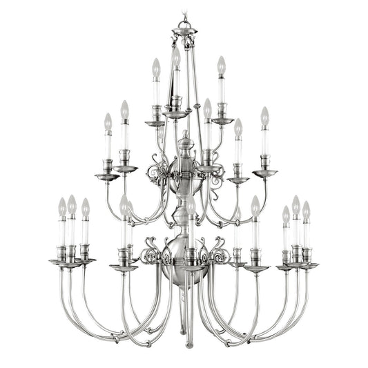 Kensington Twenty-One Light Brushed Nickel Chandelier