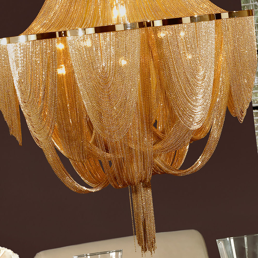 Luxury Gold Plated Empire Style Chandelier