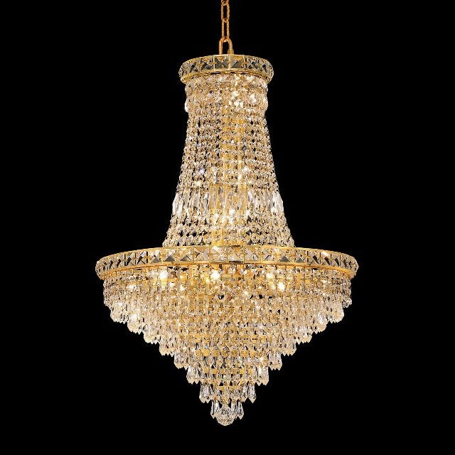 Gold plated 8 Light crystal Chandelier