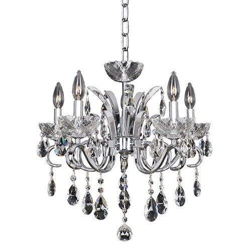 Five-Light 20-Inch Wide Chandelier withFirenze Clear Crystal