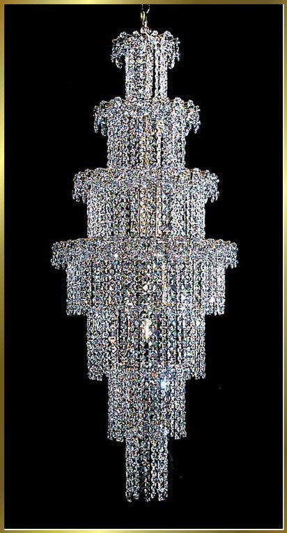 16 lights crystal chandelier in polished chrome finish