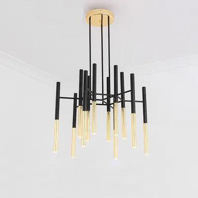 Metal Tubular Gasolier Chandelier