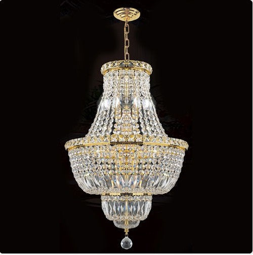 12-Light GoldFinish with Clear-Crystals Chandelier