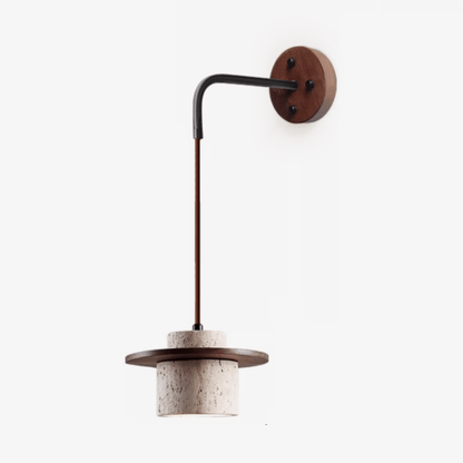 Cylindrical Stone Sconce