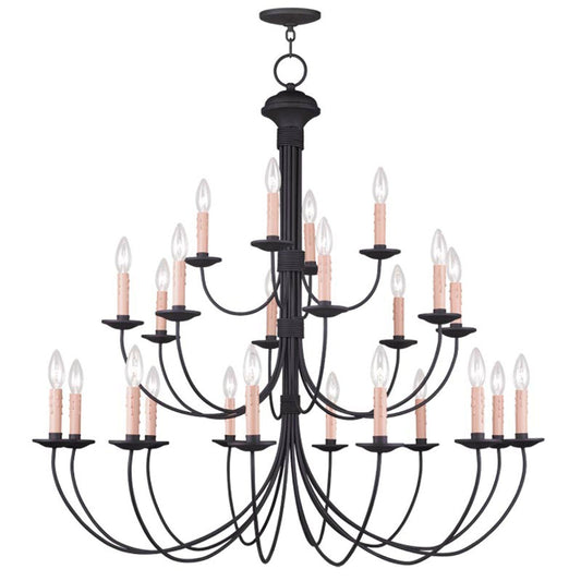 Heritage Black 40-Inch 24 Light Chandelier