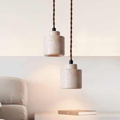 Elemental Travertine Mini Pendant Lamp