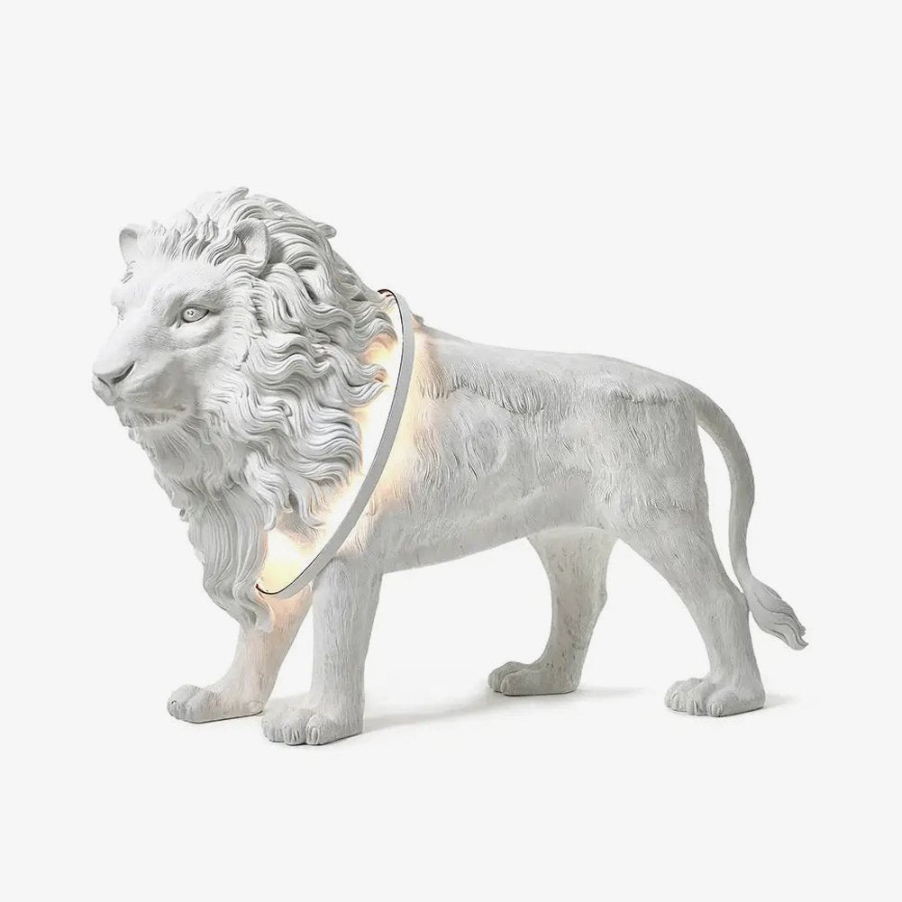 Leo Lion Sculpture Tall Lamp Floor Lamp