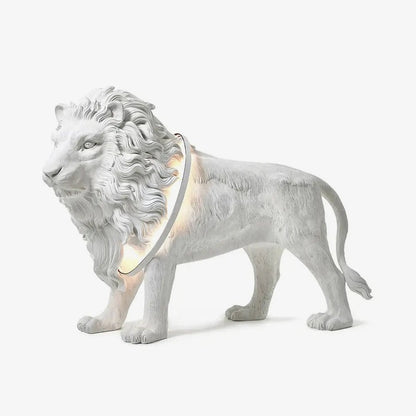 Leo Lion Sculpture Tall Lamp Floor Lamp