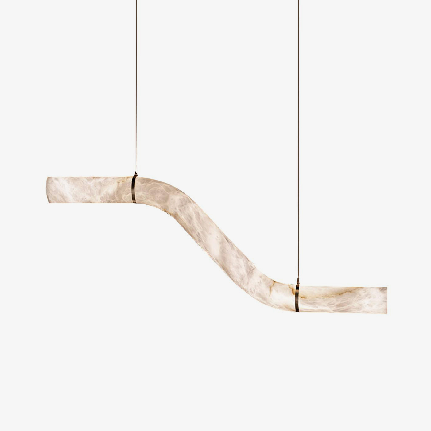 Streamlined Alabaster Pendant Lamp