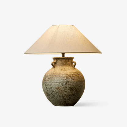 Verdigris Handle Table Lamp
