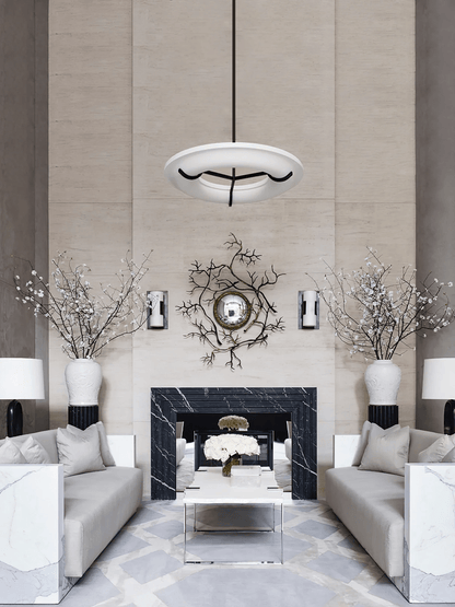 Carve Alabaster Pendant Light