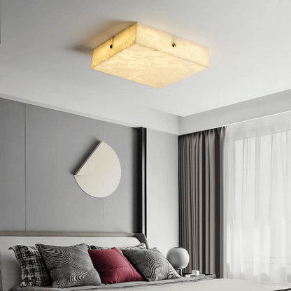 Square Alabaster Ceiling Light