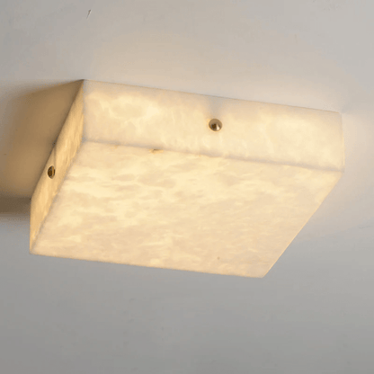 Square Alabaster Ceiling Light