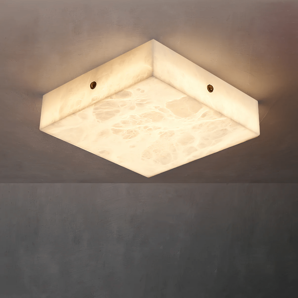 Square Alabaster Ceiling Light