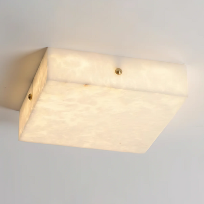 Square Alabaster Ceiling Light