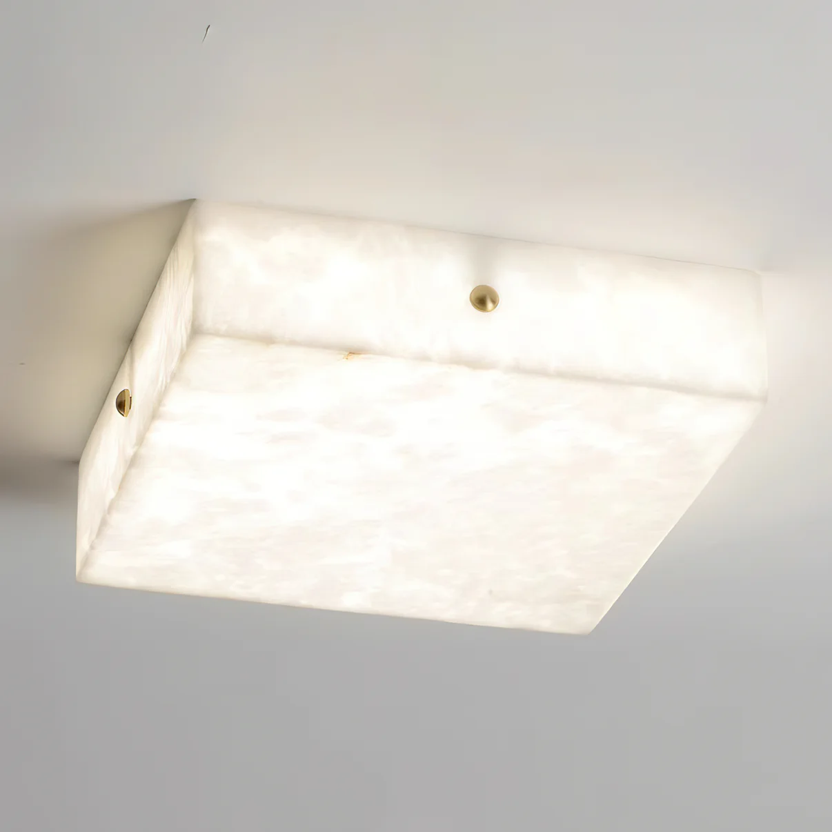 Square Alabaster Ceiling Light