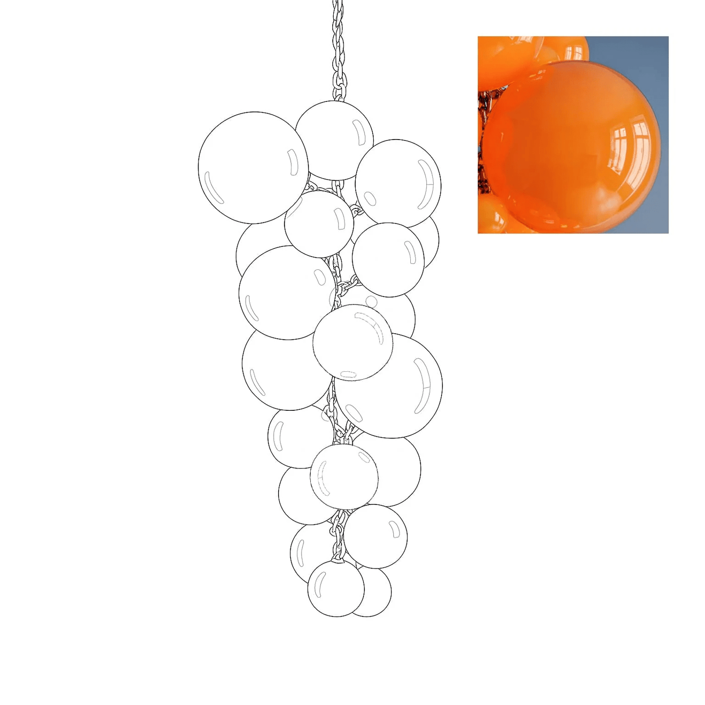 Velymo Grapetta Chandelier