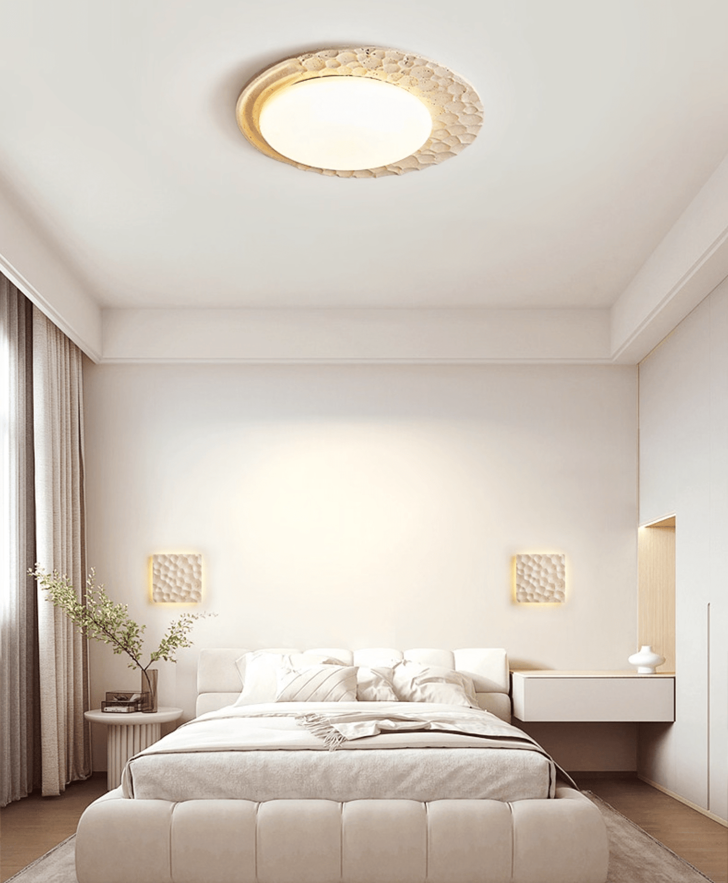 Venus Textured Stone Ceiling Light