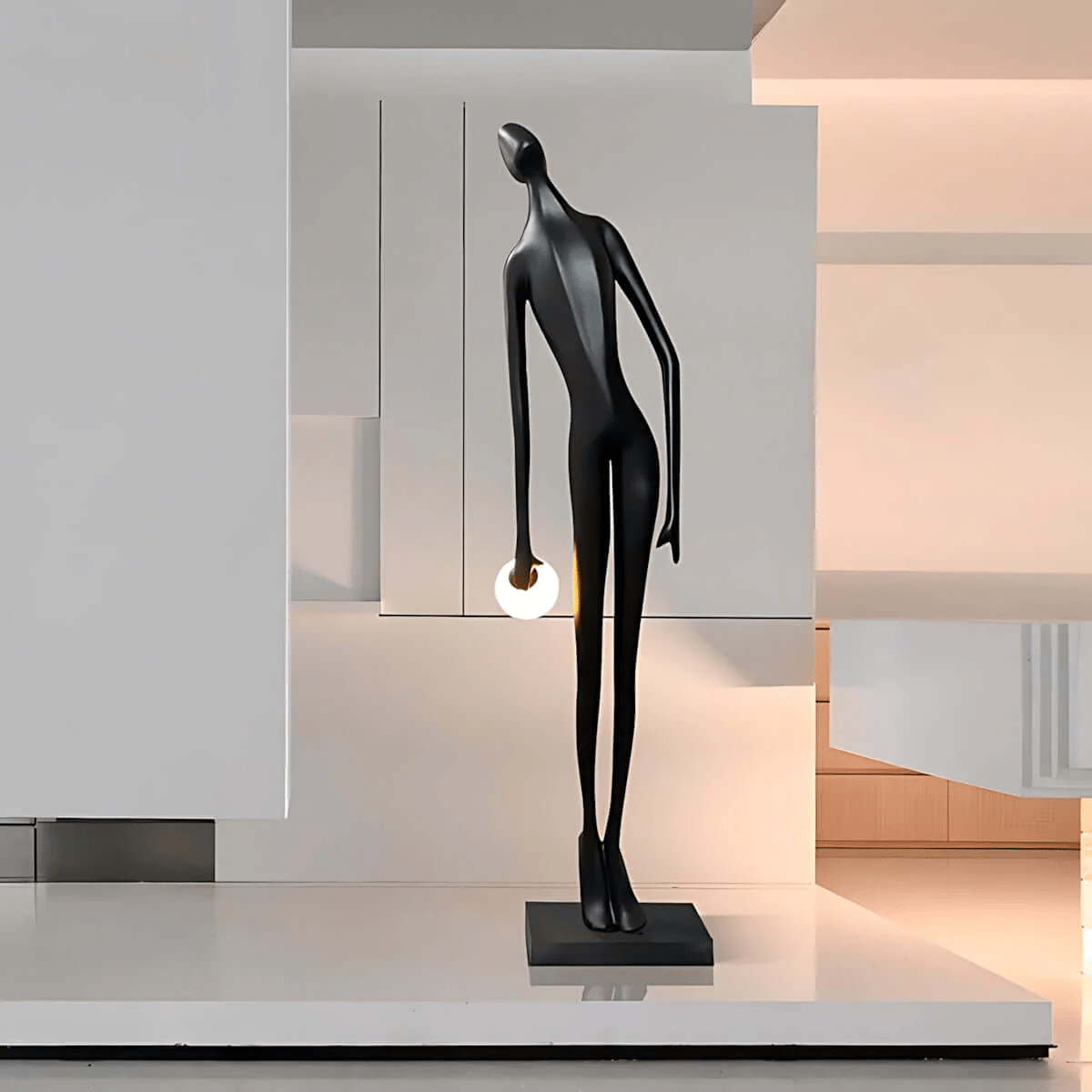 Noir Muse Sculpture Floor Lamp
