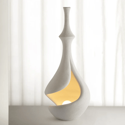 White Sere Vase Floor Lamp