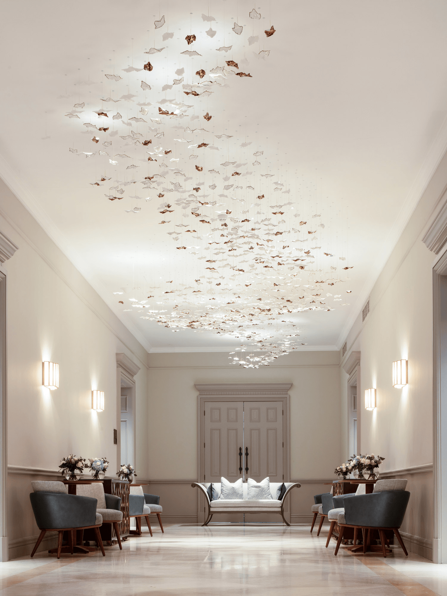 Leaf Twisted Sculptural Customize Chandelier