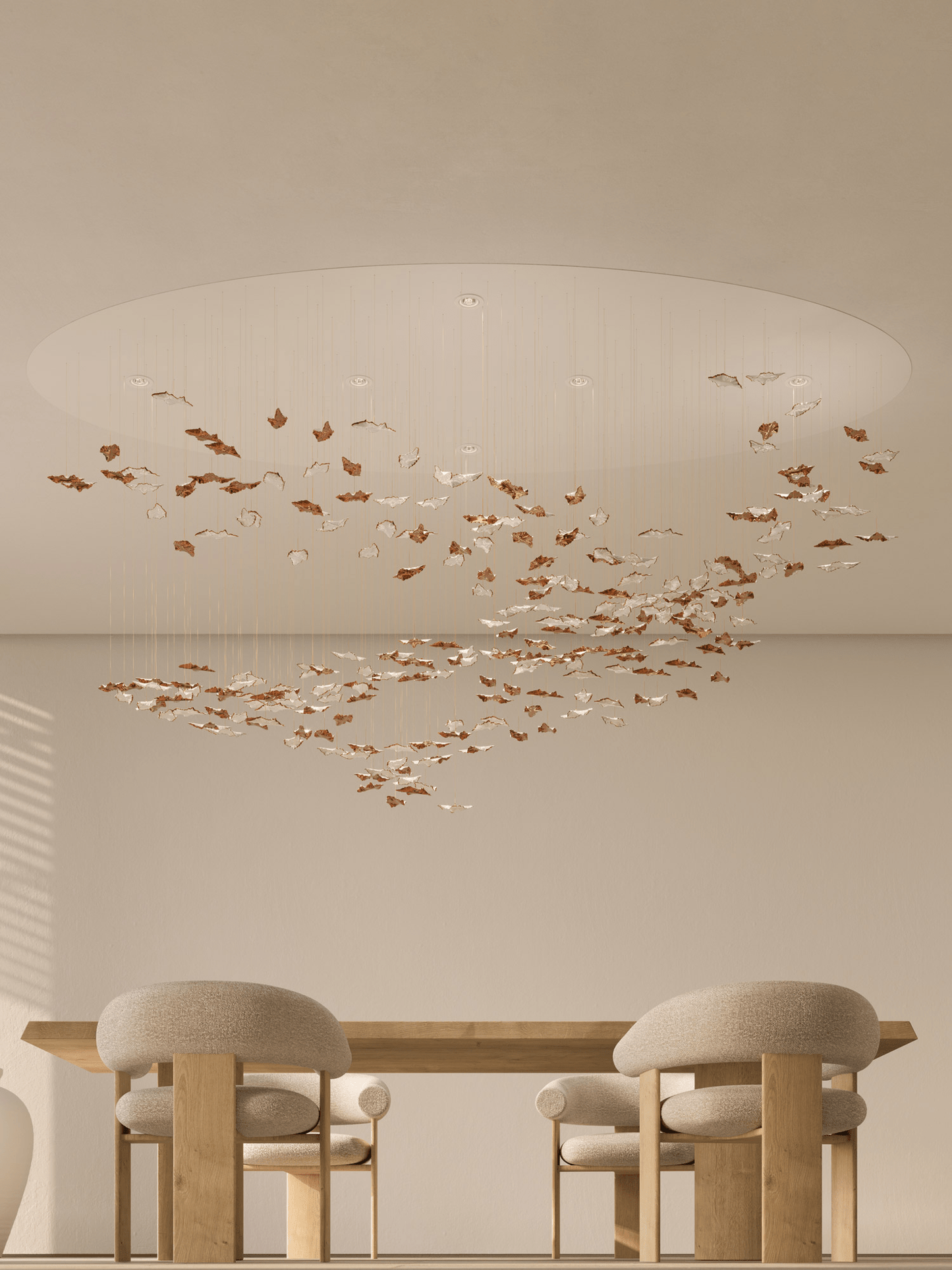 Leaf Twisted Sculptural Customize Chandelier