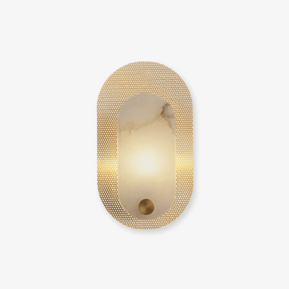 Perforated Oval Alabaster Wall Sconce