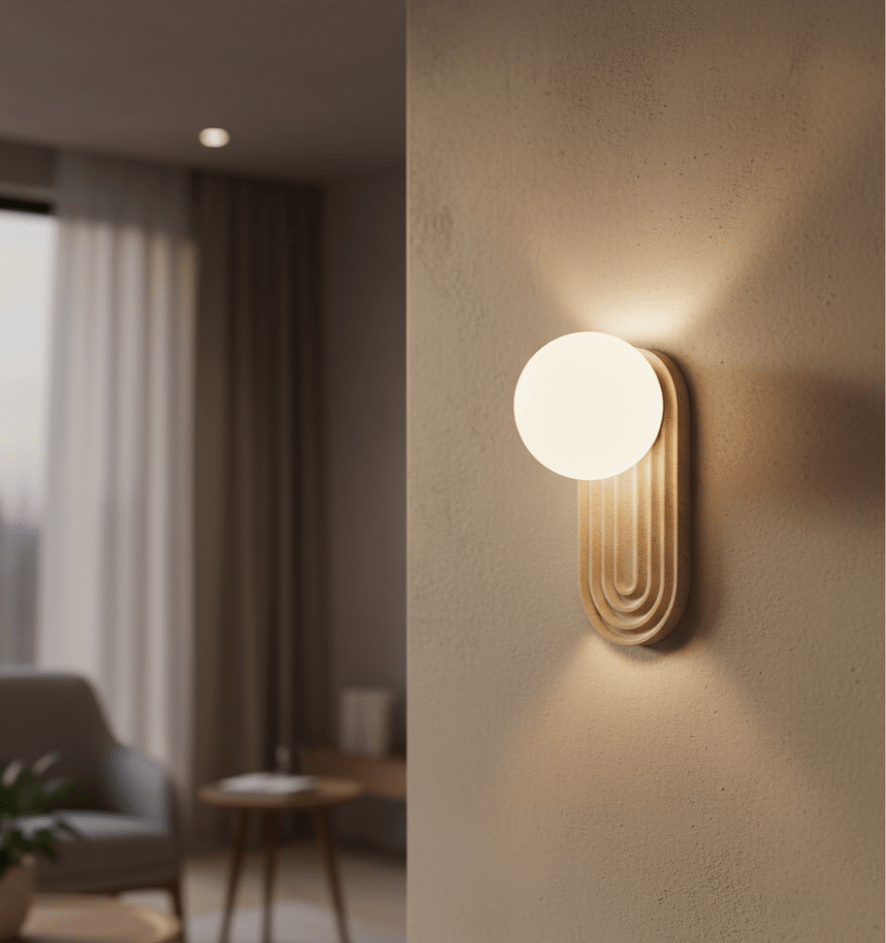 Arco Travertine Wall Light
