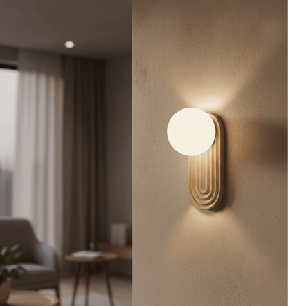 Arco Travertine Wall Light
