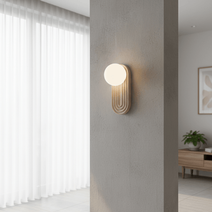 Arco Travertine Wall Light