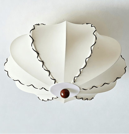 Calloped Edge Fabric Ceiling Light