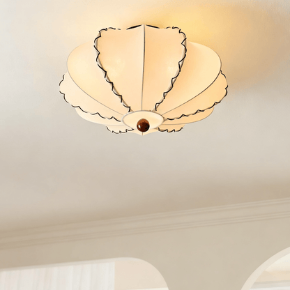 Calloped Edge Fabric Ceiling Light