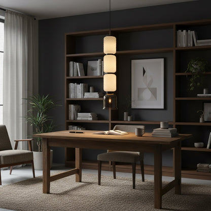 Textured Layered Glass Pendant Light
