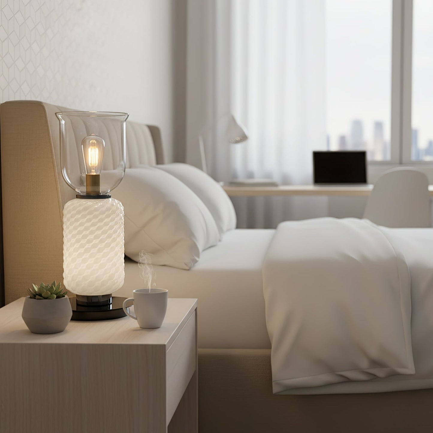 Textured Layered Glass table Light