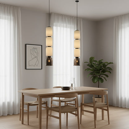 Textured Layered Glass Pendant Light