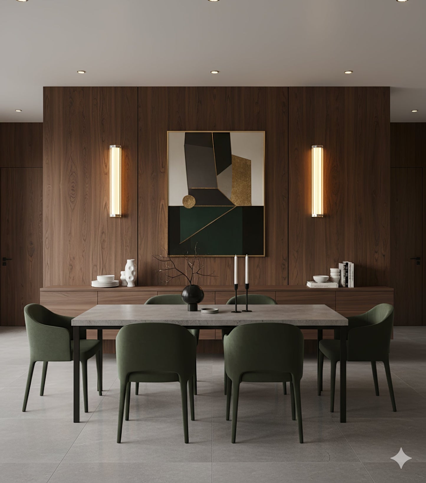 Hexagonal Glass Wall Lamp