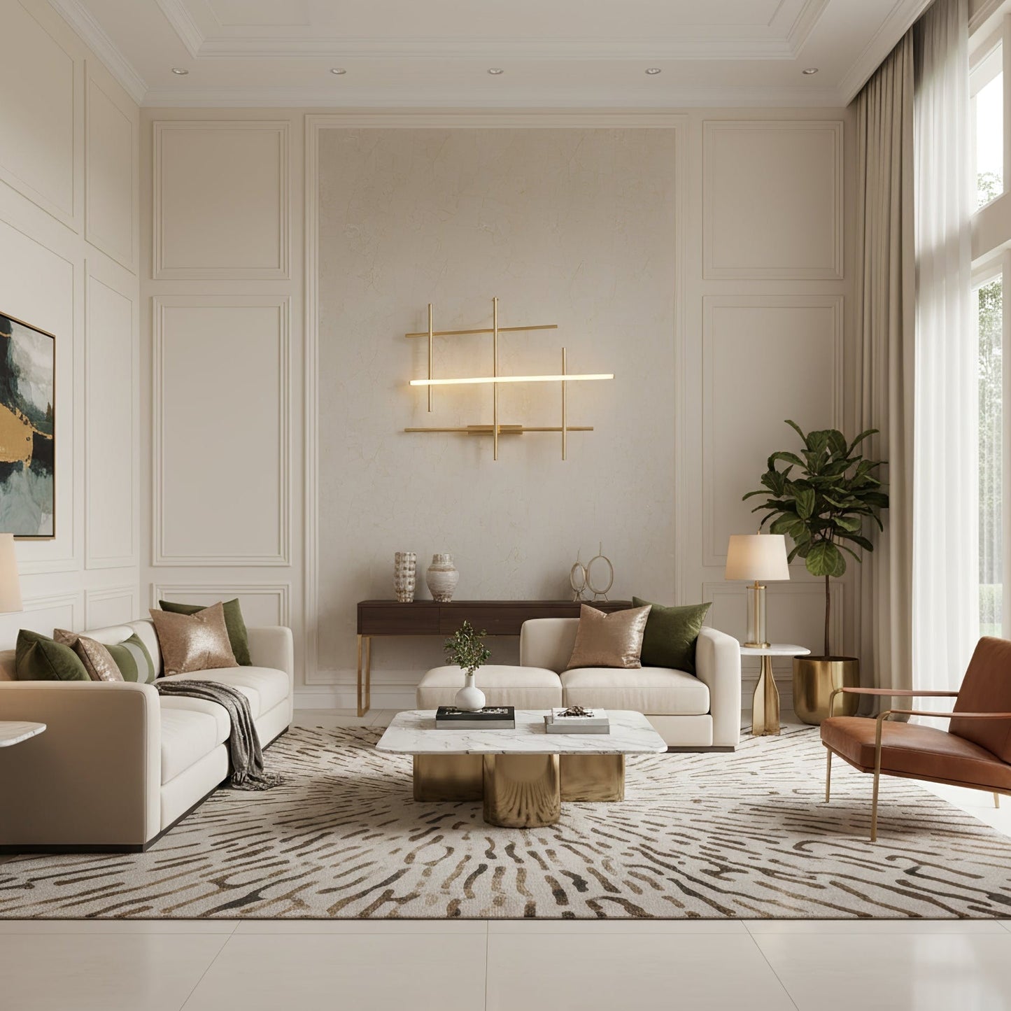 Geometric Linear Wall  Lamp