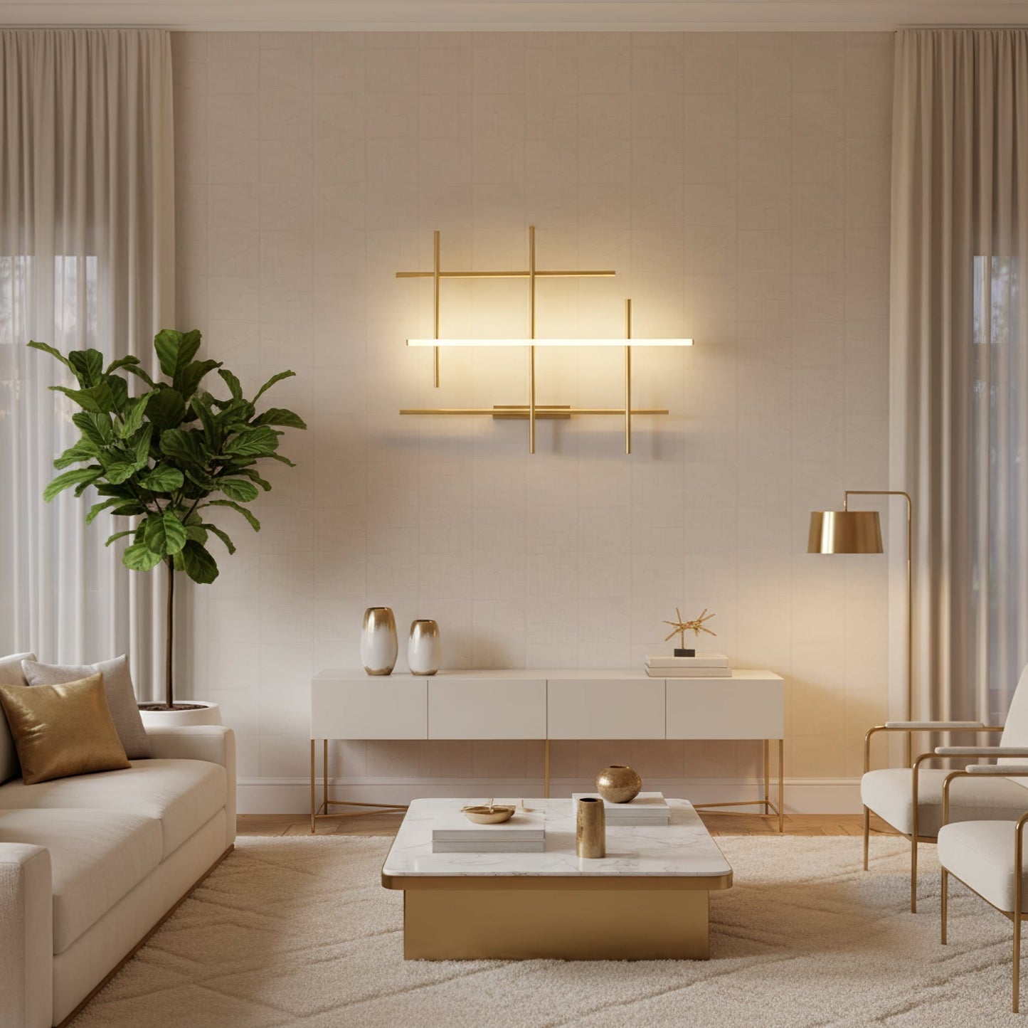 Geometric Linear Wall  Lamp