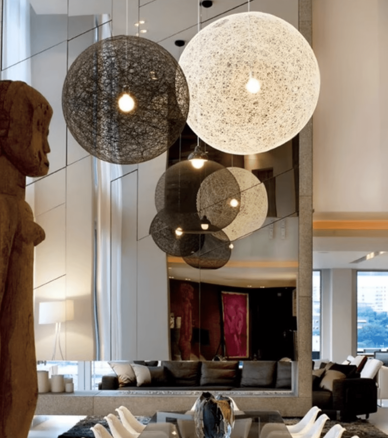 Spherical Woven Pendant Light