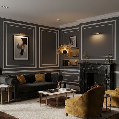 Gilded Fan Floor Lamp