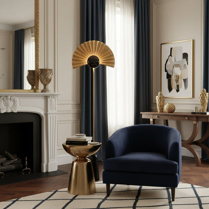 Gilded Fan Floor Lamp