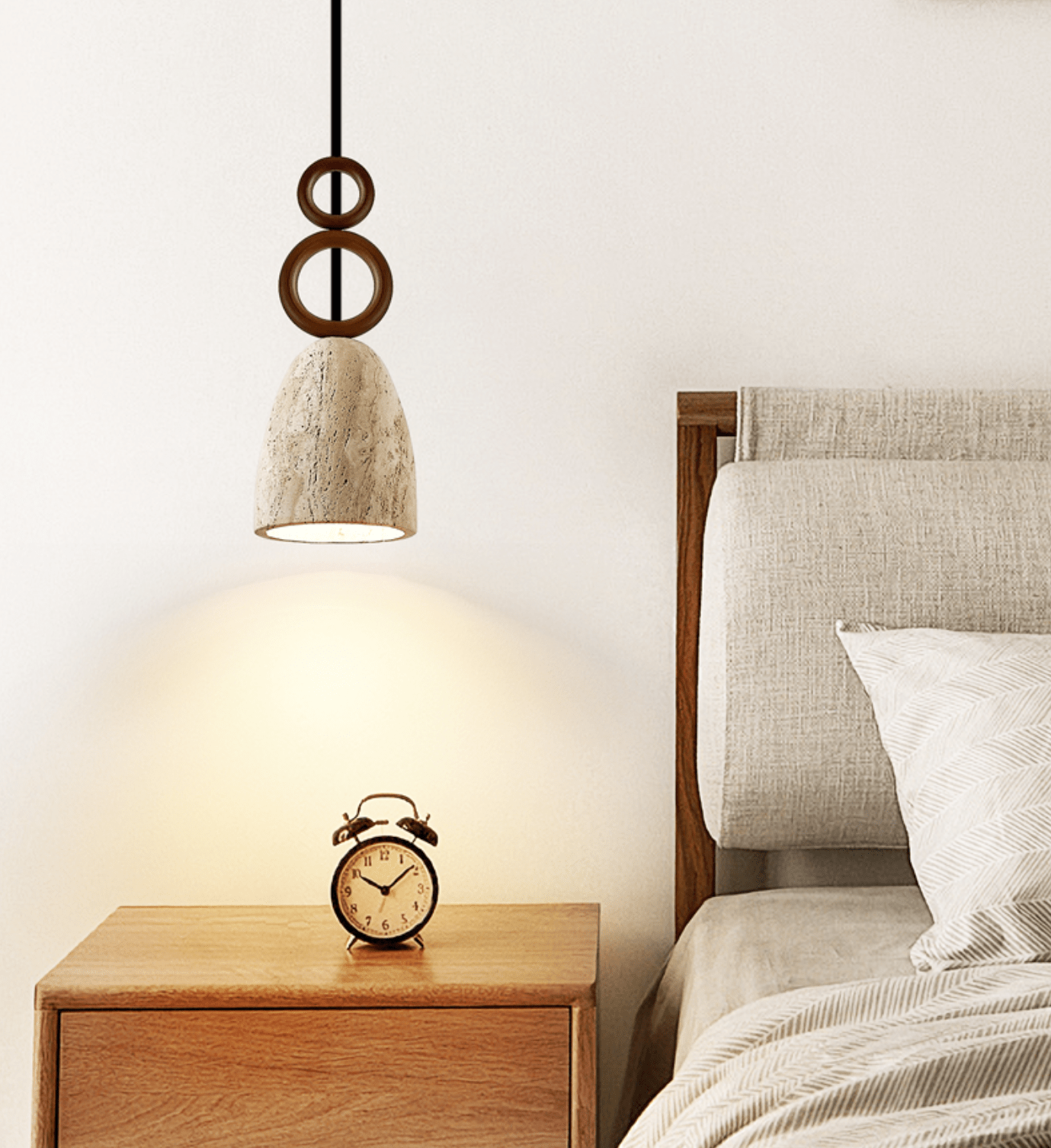 Stone Bell Rings Pendant Light